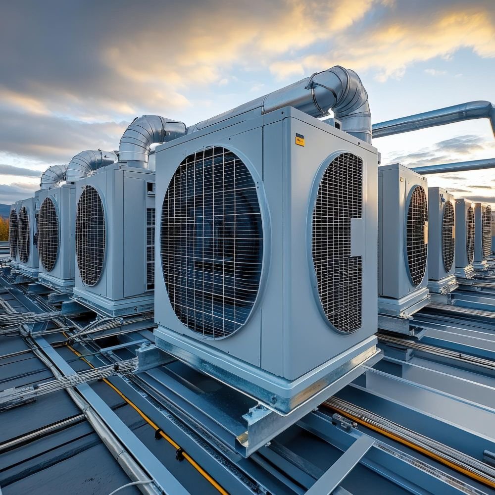 Modern HVAC system installed in a home